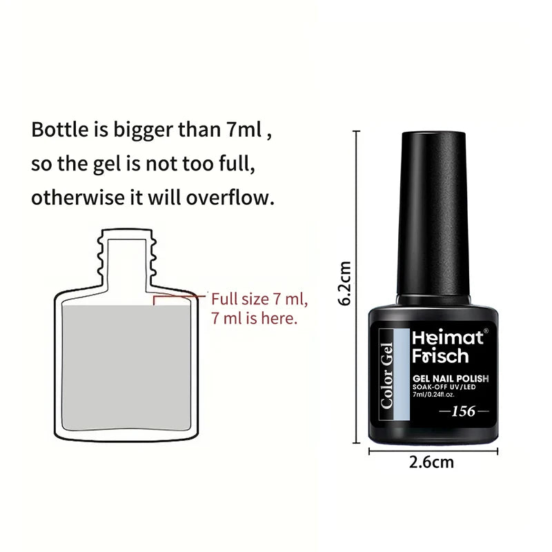Glossy Semi-Permanent Gel Nail Polish Set - Trendy Color Block Series for Nail Art