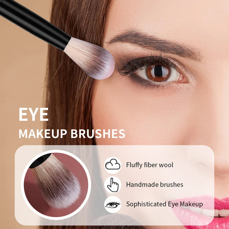5-Piece Eye Makeup Brush Set for Eyeshadow & Contouring - Synthetic Hair