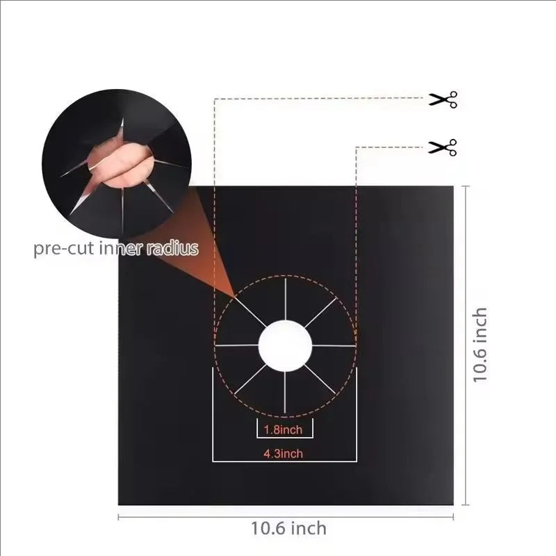 Gas Stove Protector Reusable Cooker Lid Liners - Kitchen Cookware Accessories