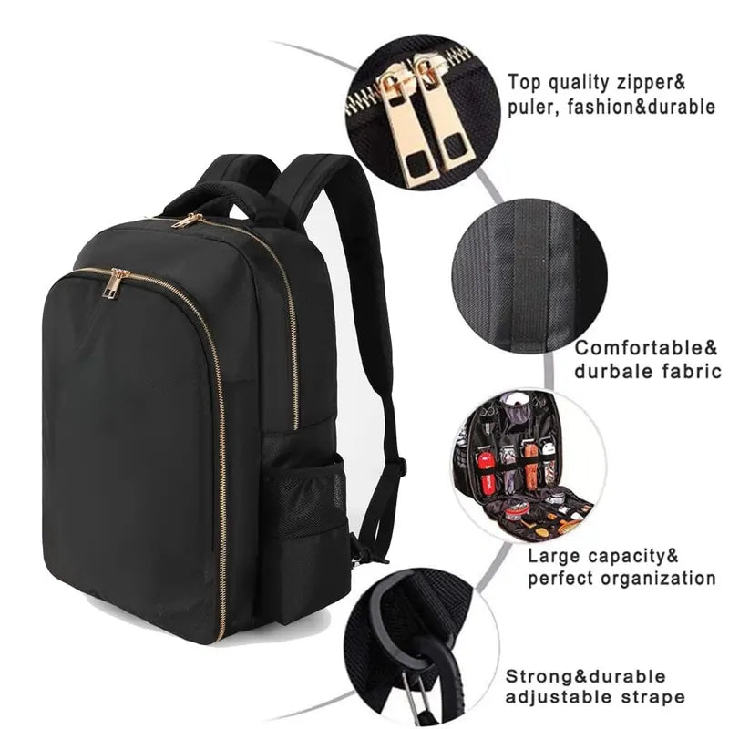 Large Capacity Barber Tools Backpack with Multiple Compartments for Hairdresser Accessories