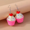 Cute Resin 3D Cake Earrings for Women Girls - Food Drop Jewelry Gifts