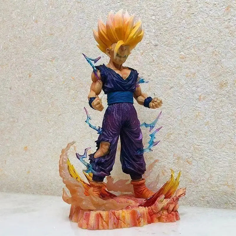 Dragon Ball Z Son Gohan Super Saiyan 2 Action Figure with Lightning & Flame Base
