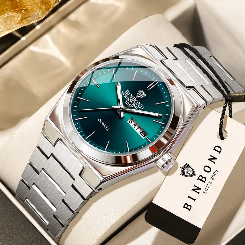 Luxury Women's Quartz Watch Waterproof Auto Date Luminous Week Display
