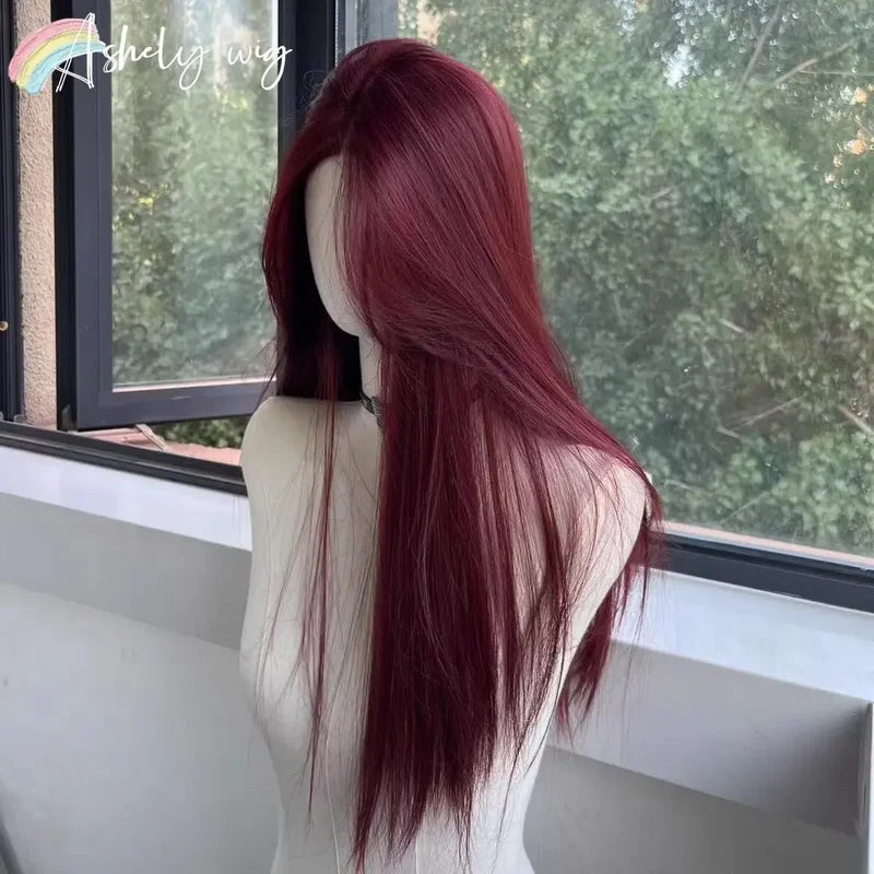 Long Straight Black Wig for Women - Lace Front, Cosplay & Daily Use