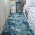 Plush Gray Carpet for Living Room & Bedroom Fluffy Anti-slip Rug Floor Mat