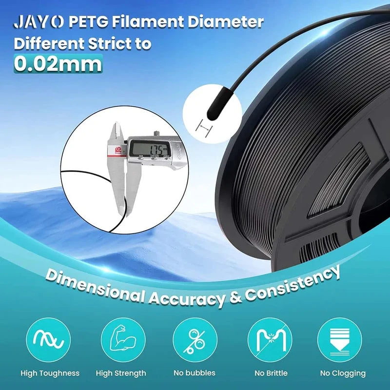 PETG 3D Printer Filament 1KG - Strong, Durable, High-Precision, Multiple Colors