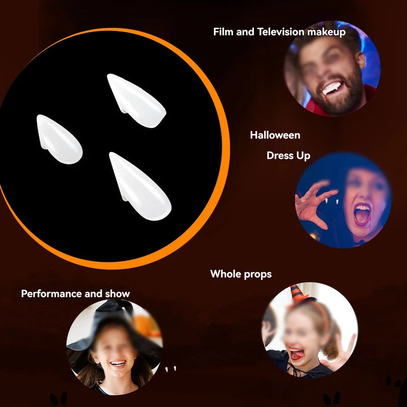 Resin Vampire Fangs Halloween Props - DIY Teeth for Cosplay and Party