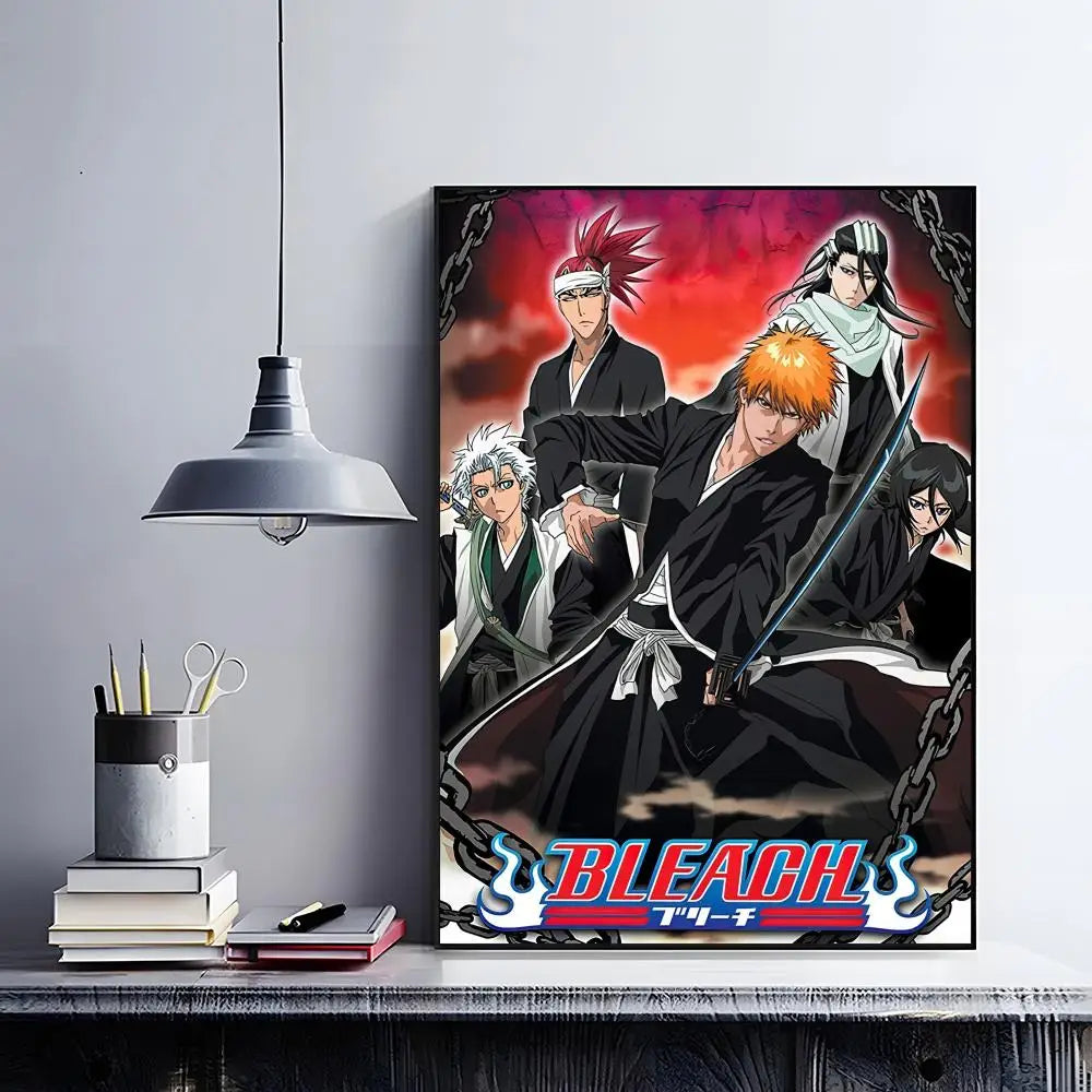 Anime B-Bleach Wall Art Poster for Home Decor - Minimalist Canvas Print