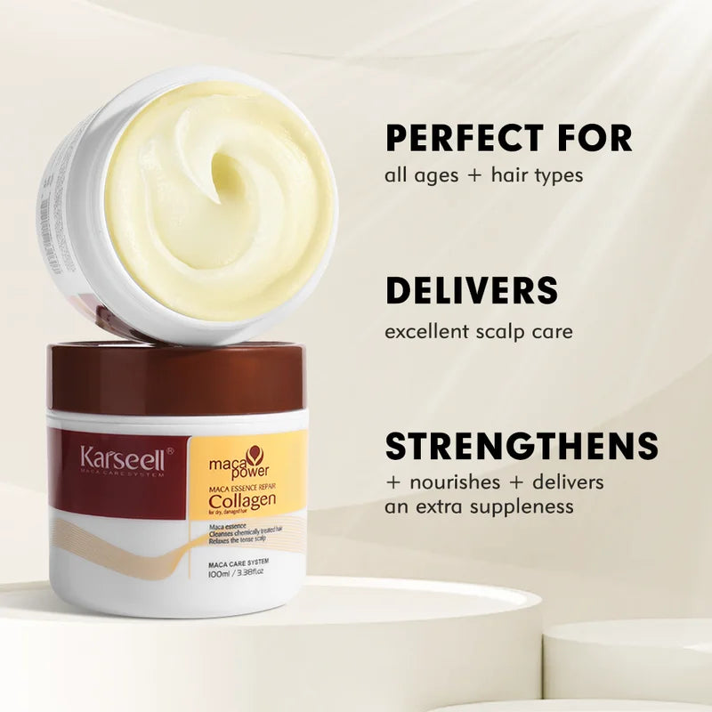Collagen Hair Mask for Deep Repair and Damage Control - 100ML Travel Size