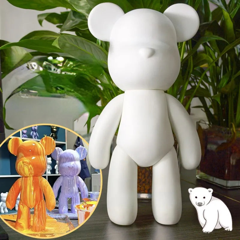 DIY Fluid Bear Sculpture Kit Handmade Art & Craft Mold for Home Decor