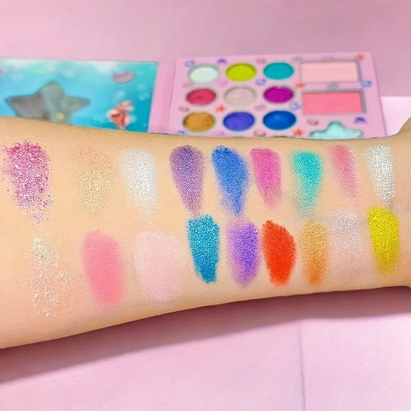 18-Color Eyeshadow Palette Makeup Kit - Natural & Smoky Tones, Long-Lasting