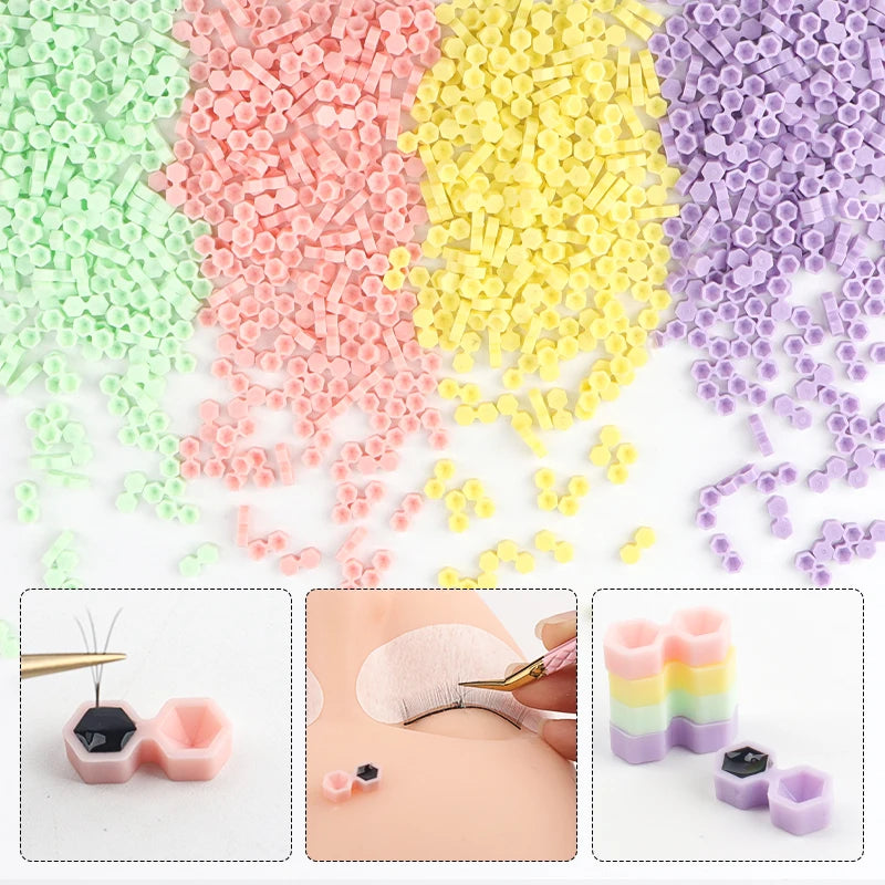 Disposable Eyelash Glue Cup Holder Container 100pcs Lash Extension Tools