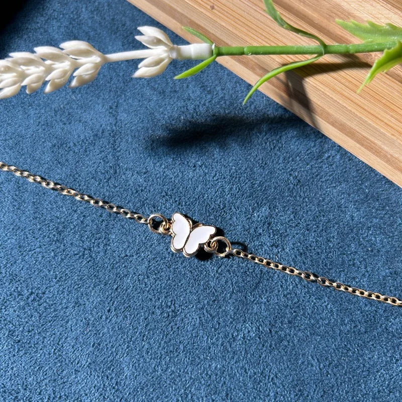 Trendy Lady Bracelet Chain Jewelry for Women with Butterfly Charm - Casual Gift Accessory