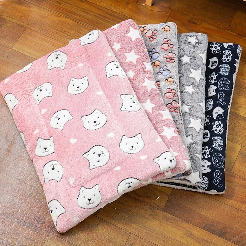 Breathable Thick Pet Sleeping Mat for Cats and Small Dogs - Winter Warm Blanket
