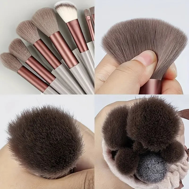 Makeup Brush Set with Soft Nylon Bristles and Multi-Color Handles – Eye Shadow, Concealer, Blush, Powder Tools