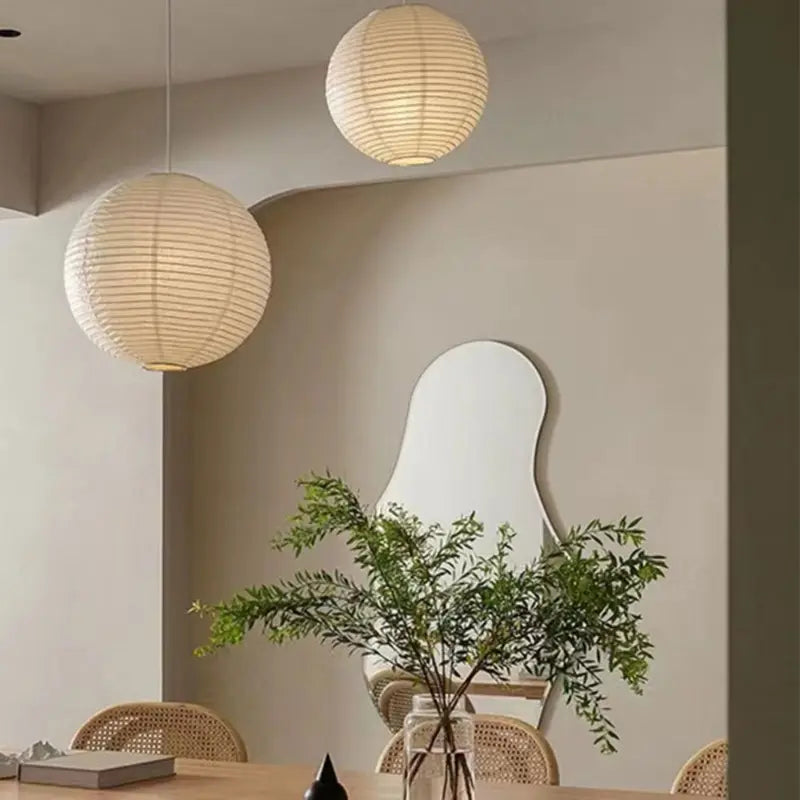 Modern Hanging Paper Lampshade Pendant Light Cover for Living Room & Bar