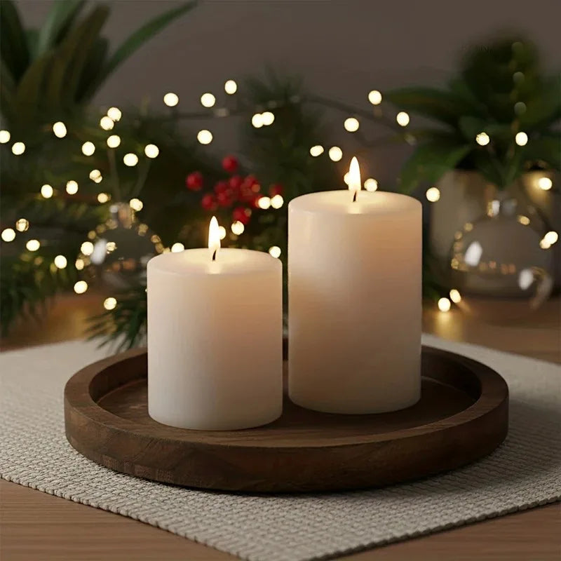 Rustic Wooden Serving Tray for Candles Vases & Centerpieces - Home Decor