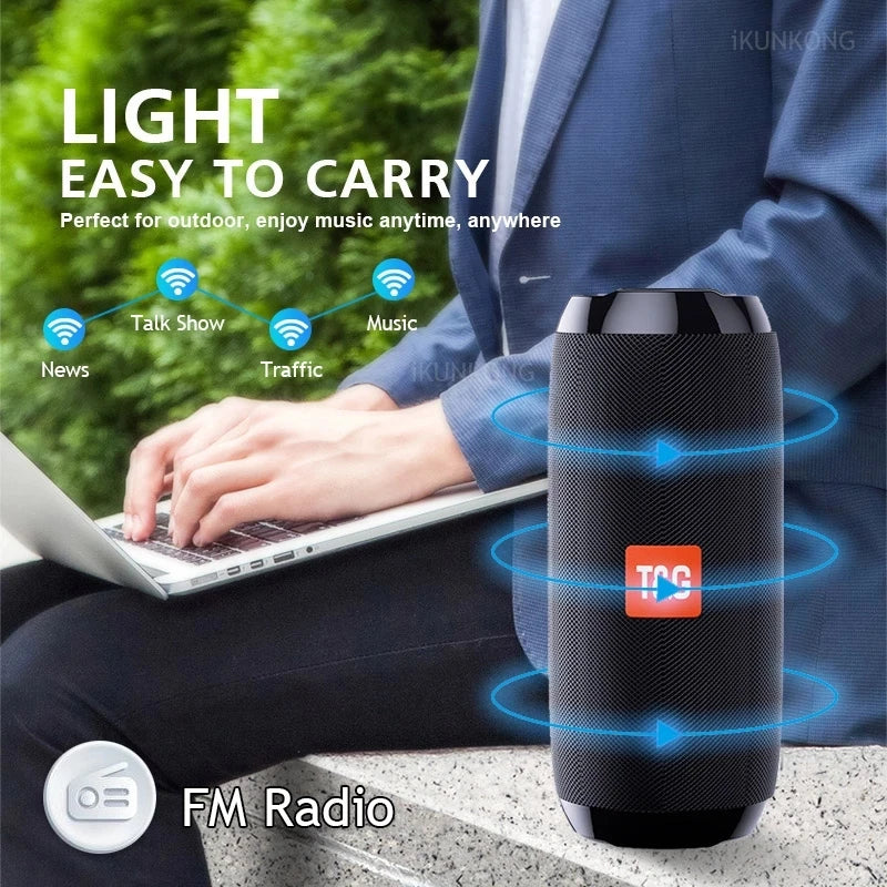 Portable Bluetooth Speaker Waterproof Wireless Sound Box with FM Radio