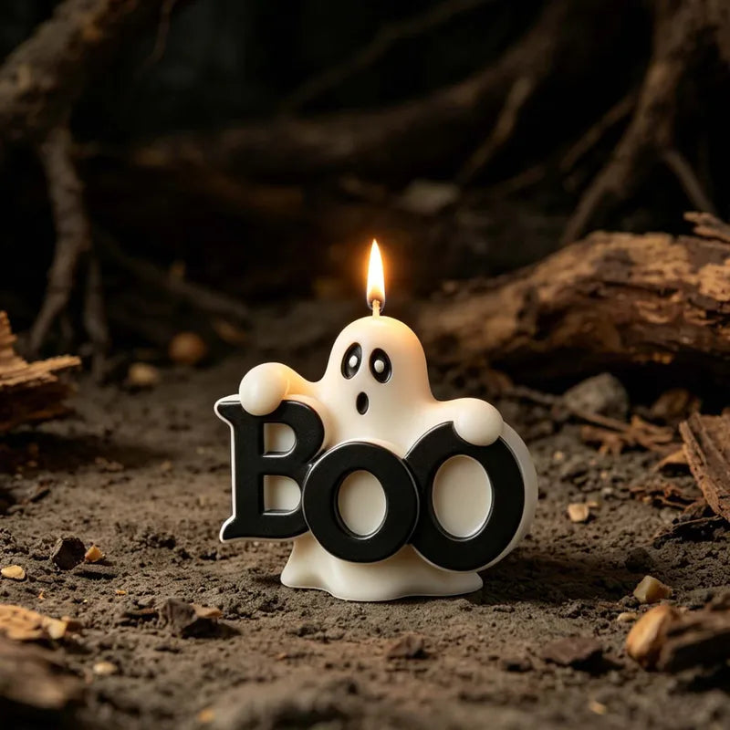 Halloween Ghost Silicone Candle Mold for DIY Wax, Soap, Resin Crafts - Boo Spirit Decor