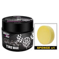 50g Car Tire Black Wax - Tire Shine Restorer for Auto Wheels, Gloss & Protection