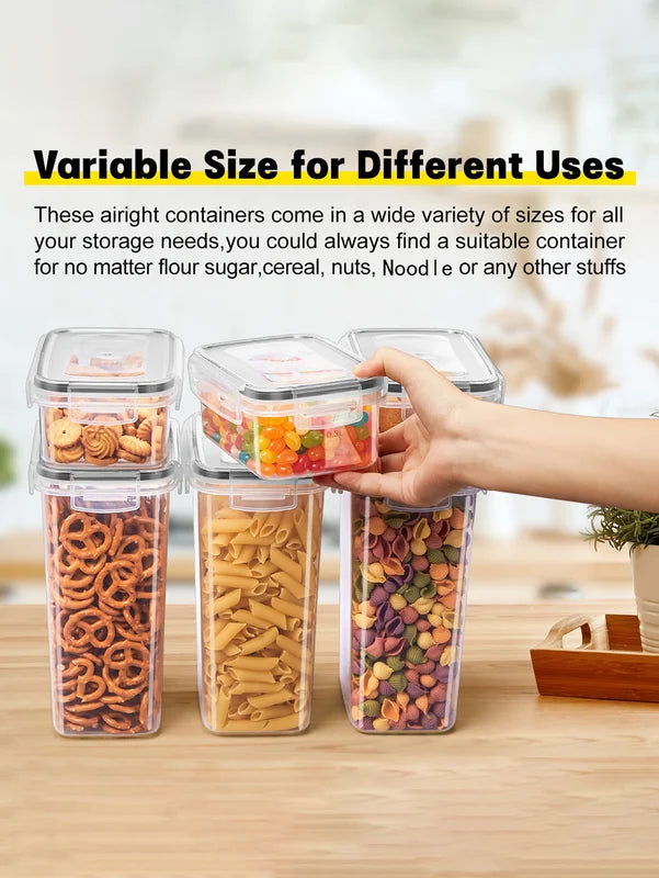 24/48pcs Food Storage Containers with Lids - Organize Grains, Rice, Pasta, Nuts