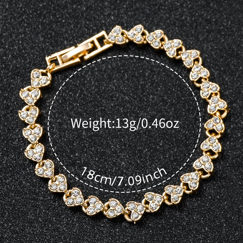 Women’s Quartz Watch & Rhinestone Bracelet Set - Elegant Fashion Jewelry