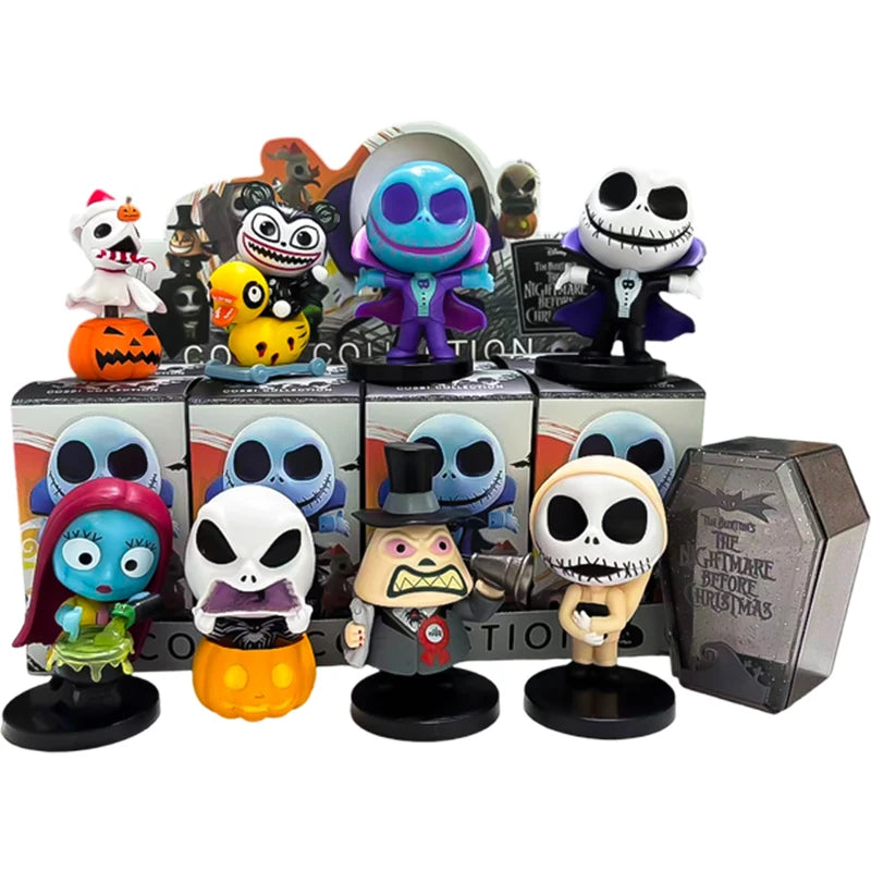 8PCS Nightmare Before Christmas Sally Collectible Doll Set - Halloween Birthday Kids Toys