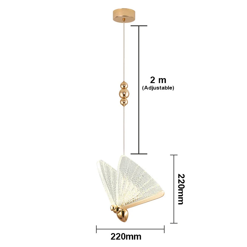 Modern Butterfly LED Pendant Light Indoor Lighting Fixture for Home Decor