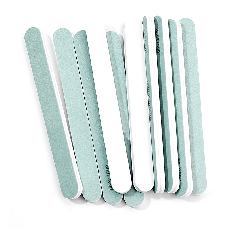 Double-Sided Nail Buffing Blocks Set - Polishing and Sanding Sponges for Manicure Pedicure