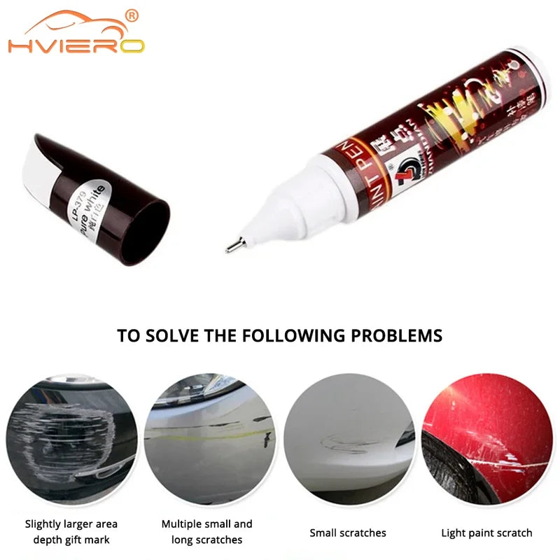 Car Scratch Repair Paint Pen Waterproof Touch Up Tool - 12ml Multiple Colors