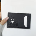 Leather Bat Wallet with Superhero Mask Card Holder - Personalized Gift