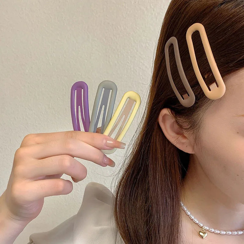 6PCS Versatile Morandi Color Hair Pins for Girls Women Kids - Hair Side Clips
