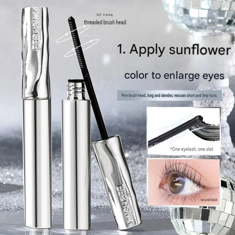 Waterproof Long-Lasting Curling Mascara with Spiral Brush - Natural Volume