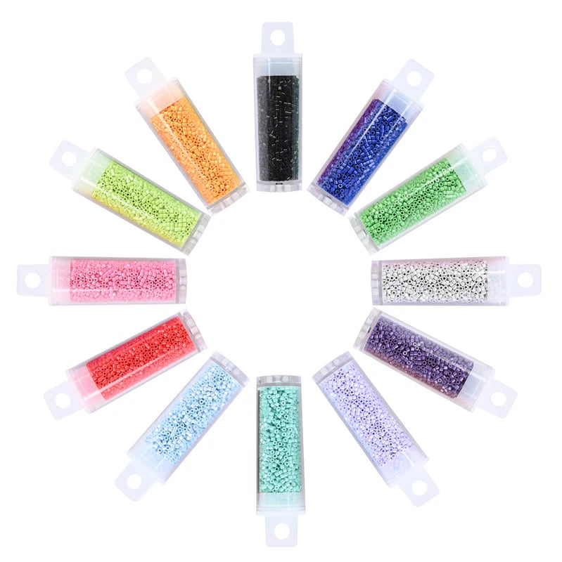 Japanese Seed Beads 1.6mm Cylinder Tiny Loose Spacer Beads for DIY Jewelry Making