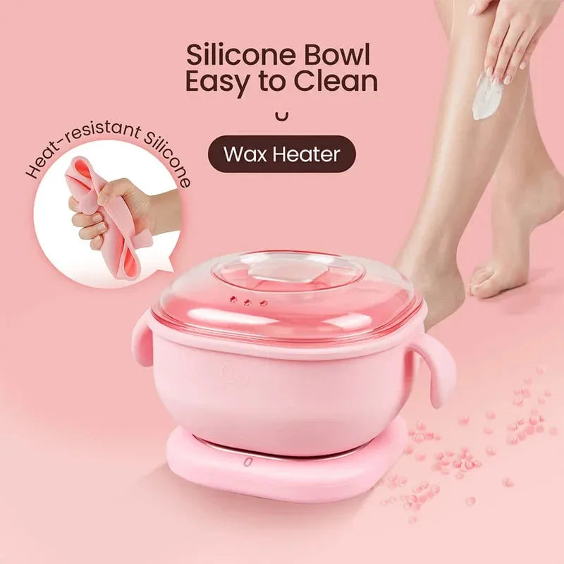 Foldable Silicone Wax Heater for Hair Removal Portable 400ML SPA Body Epilator