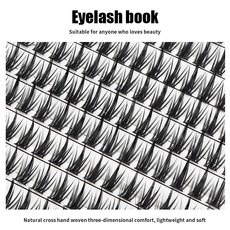 False Eyelash Book Clusters Extensions Kit - Multiple Colors for DIY Eyelash Enhancement