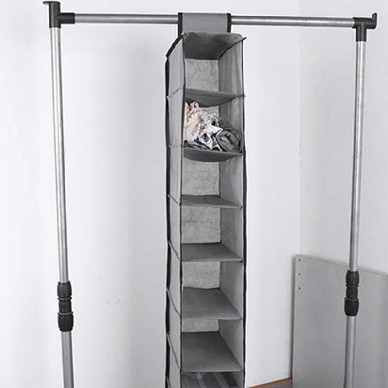 10-Shelf Hanging Shoe Organizer Closet Storage Rack with Foldable Design