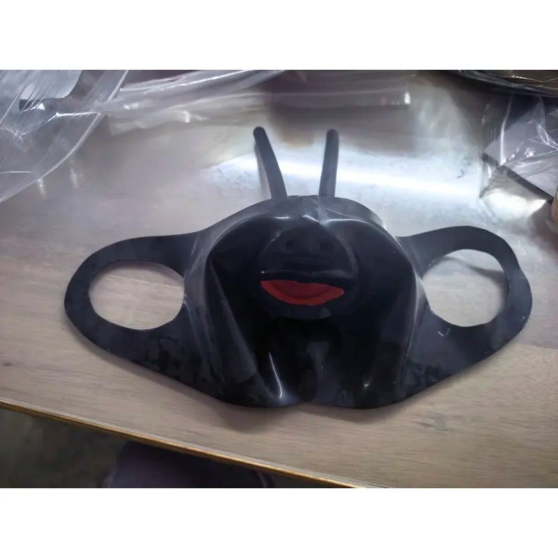 Natural Latex Mask with Braces and Long Nose Tube - Customizable Colors