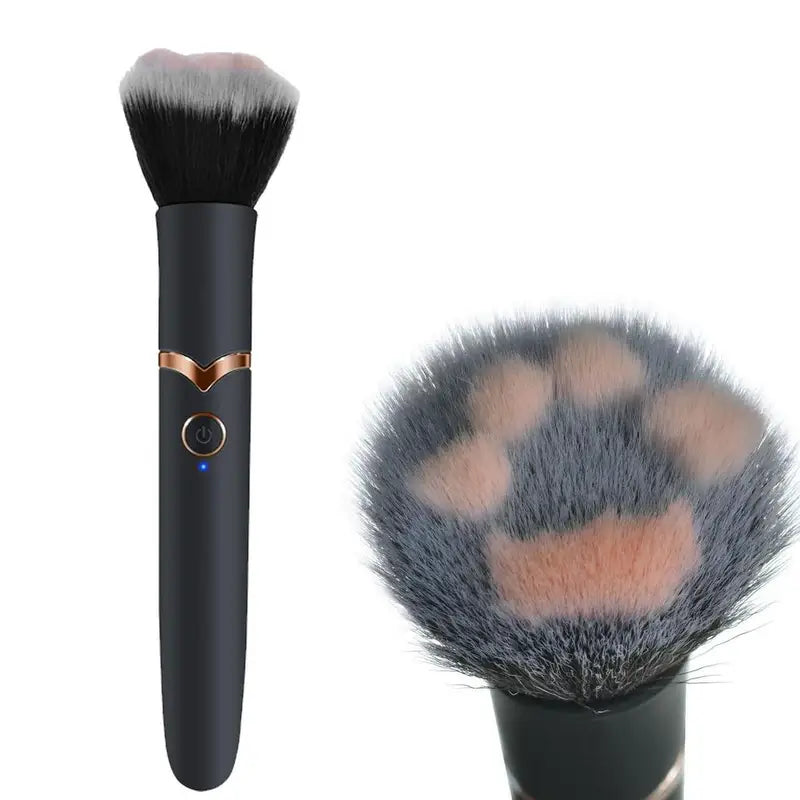 Electric Multi-Function Soft Fluffy Makeup Brush with Vibration Rechargeable Tool