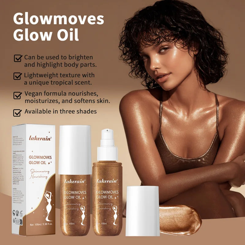 Hydrating Glow Body Oil with Shimmer and Tropical Scent - 100ml