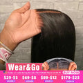 180% Bone Straight Glueless Lace Closure Human Hair Wig - Ready to Wear, Pre Plucked, 6x4 & 5x5 Closure Styles