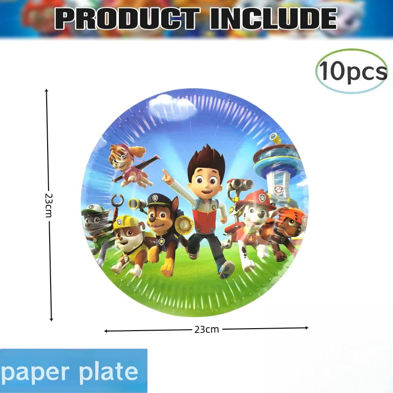 PAW Patrol Party Decorations Set for Kids Birthday Party Supplies Balloons Plates & Tablecloths