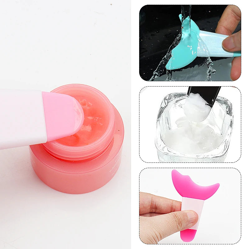 Silicone Makeup Tool Set for Eyeliner Lipstick Face Mask Applicator Reusable