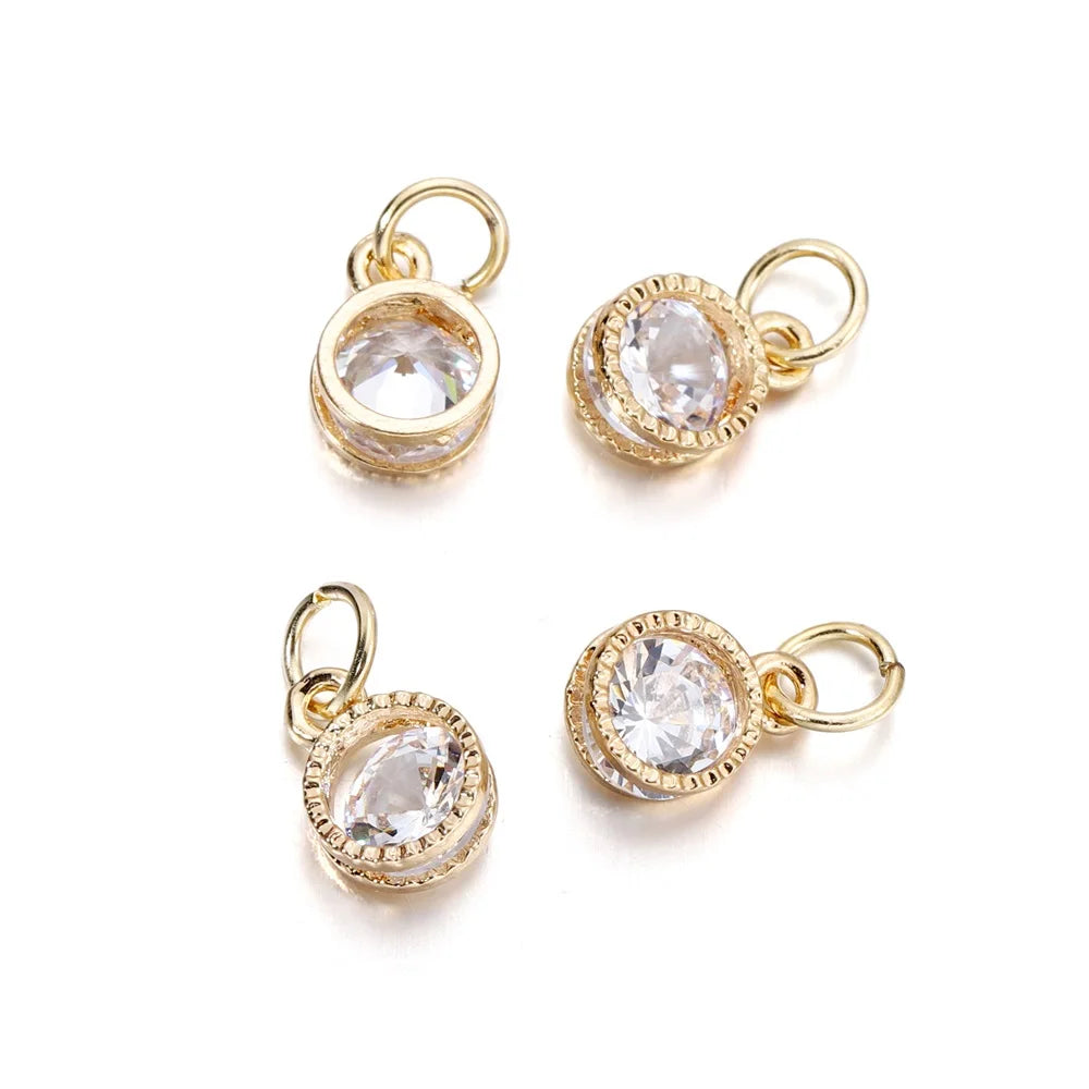 10Pcs Rhinestone Heart Charms for Jewelry Making DIY Earrings and Necklaces