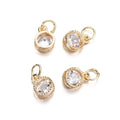 10Pcs Rhinestone Heart Charms for Jewelry Making DIY Earrings and Necklaces