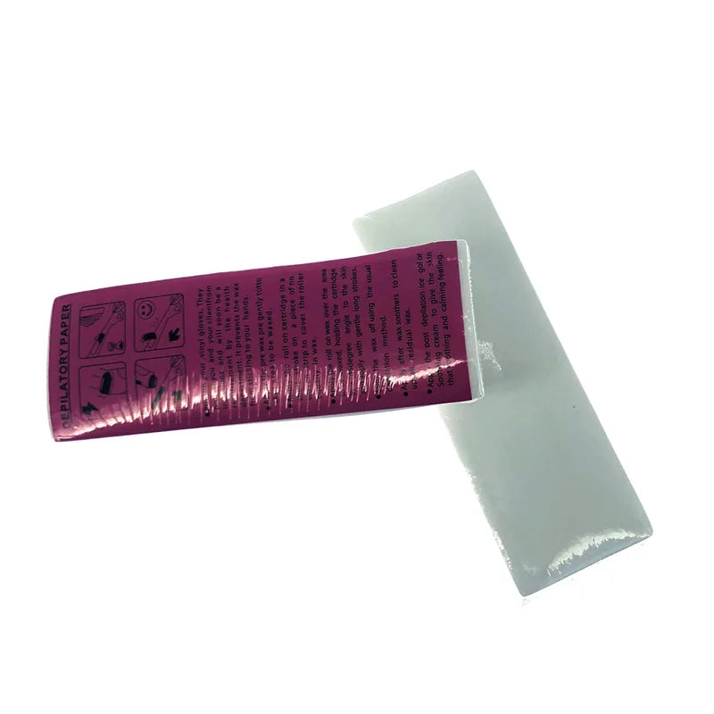 100 Sheets Hair Removal Wax Paper Strips Nonwoven Depilatory Cloth for Waxing