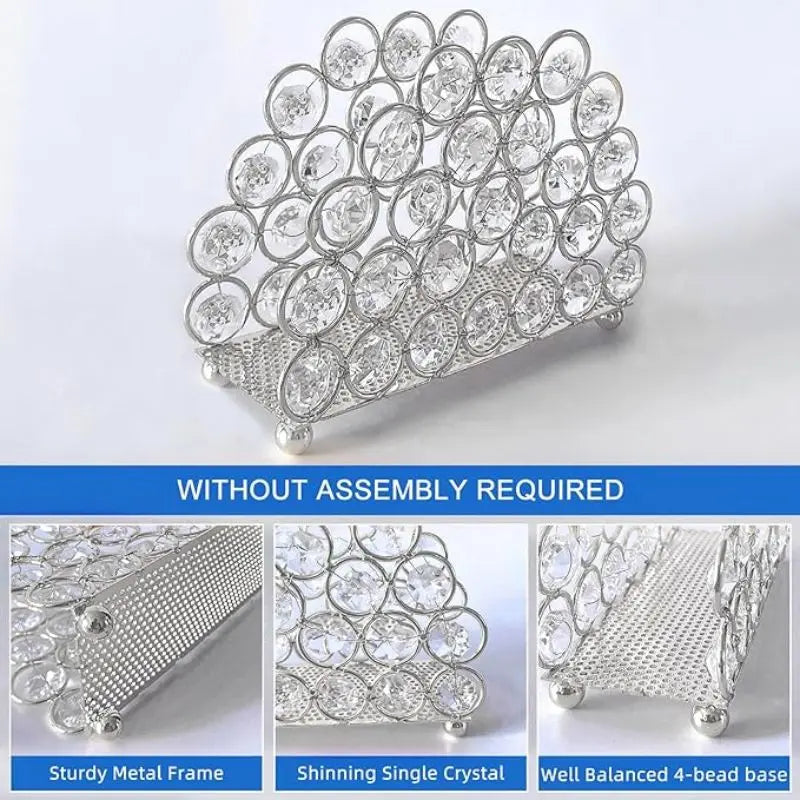 Elegant Nordic Paper Napkin Rack with Metal Finish for Kitchen & Restaurant