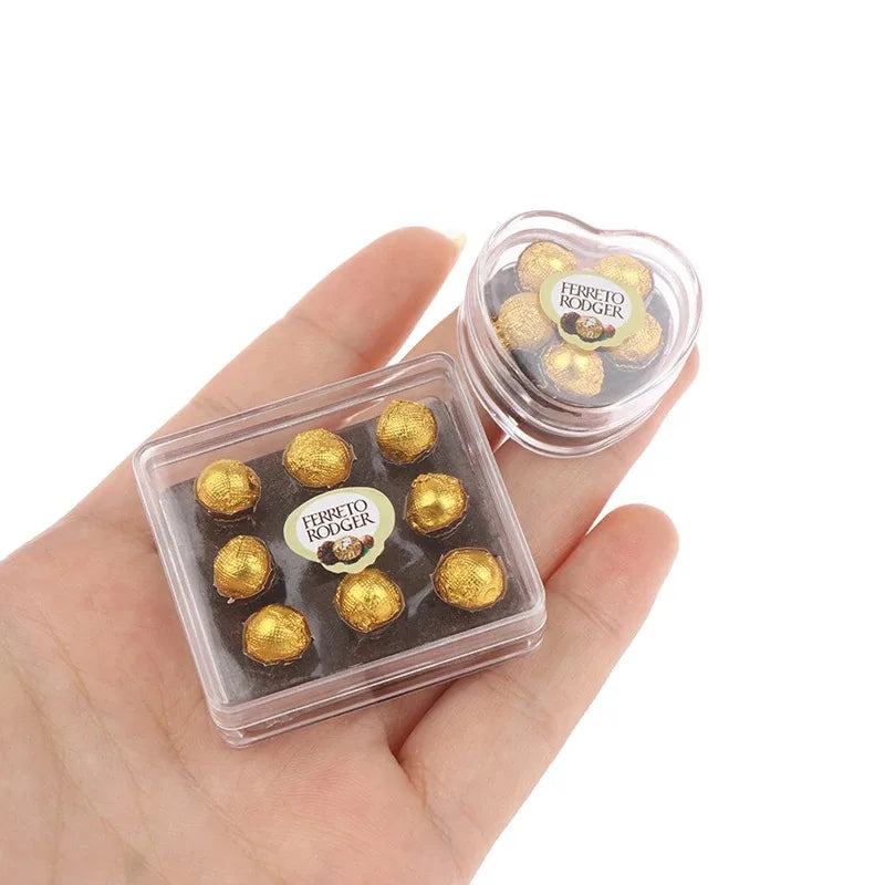 Miniature Dollhouse Chocolate Gift Box Model Food Toy for 1/12 Scale Decor