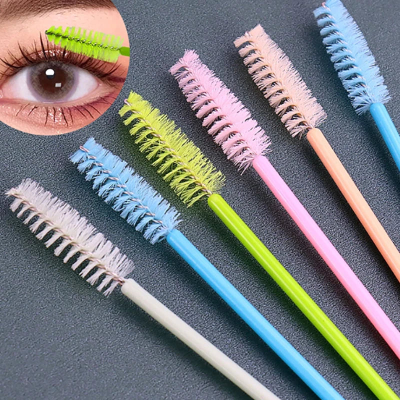 Disposable Eyelash Brushes 50Pcs Makeup Applicators for Lash Extensions & Eye Makeup
