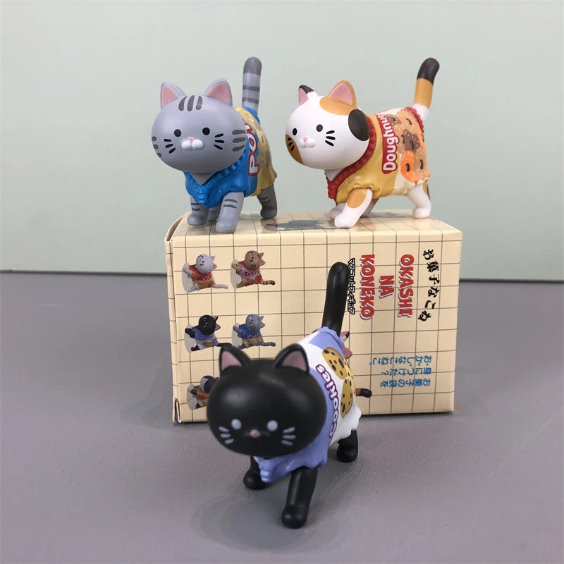 Cat Capsule Toy with Candy Packaging Collectible Figurine - Multiple Colors